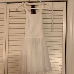 Lizard Thicket White Open Back Dress